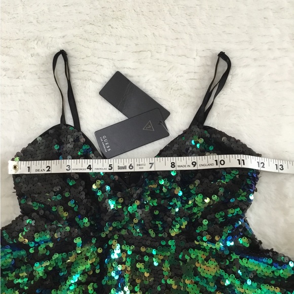 Guess peplum sequin shirt size XXS NWT $69 - Picture 5 of 9